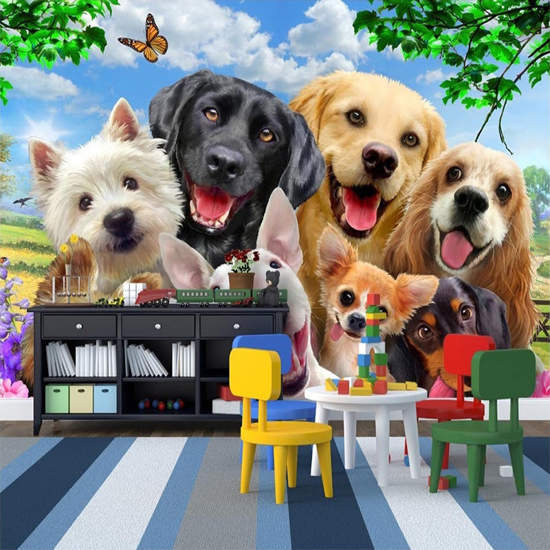 Home Textiles Photos - Customized products 3D Wallpaper Cute Cartoon