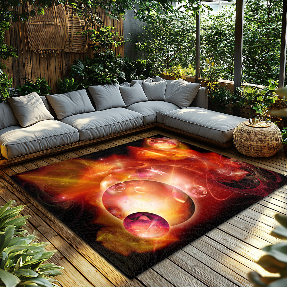 Tuniu Vibrant Red Galaxy Space - Galaxy Home Textiles ulasan dan harga