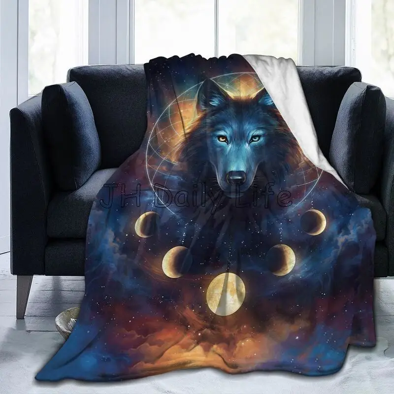 Cool Wolf Galaxy Moon Print Bl - Galaxy Home Textiles ulasan dan harga