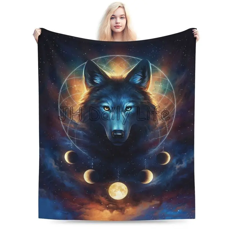 Cool Wolf Galaxy Moon Print Bl - Galaxy Home Textiles ulasan dan harga