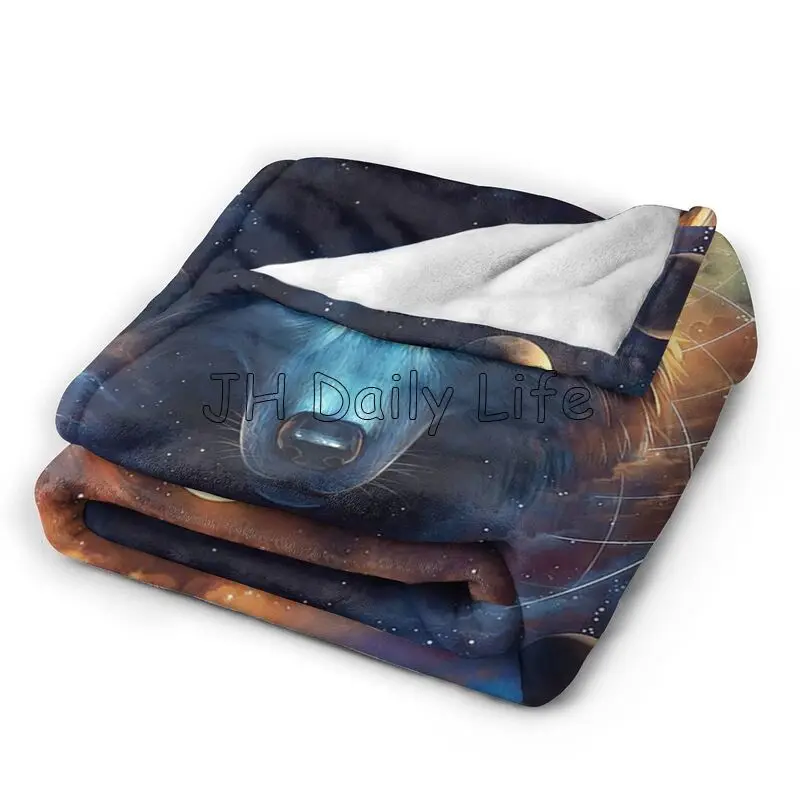 Cool Wolf Galaxy Moon Print Bl - Galaxy Home Textiles ulasan dan harga
