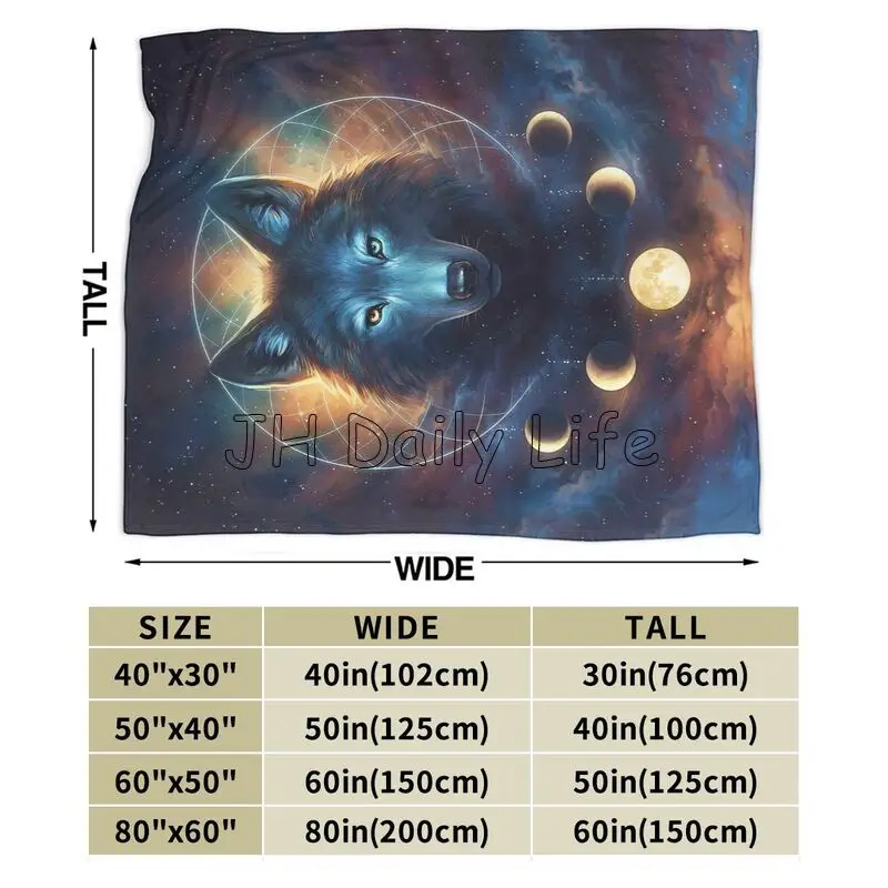 Cool Wolf Galaxy Moon Print Bl - Galaxy Home Textiles ulasan dan harga