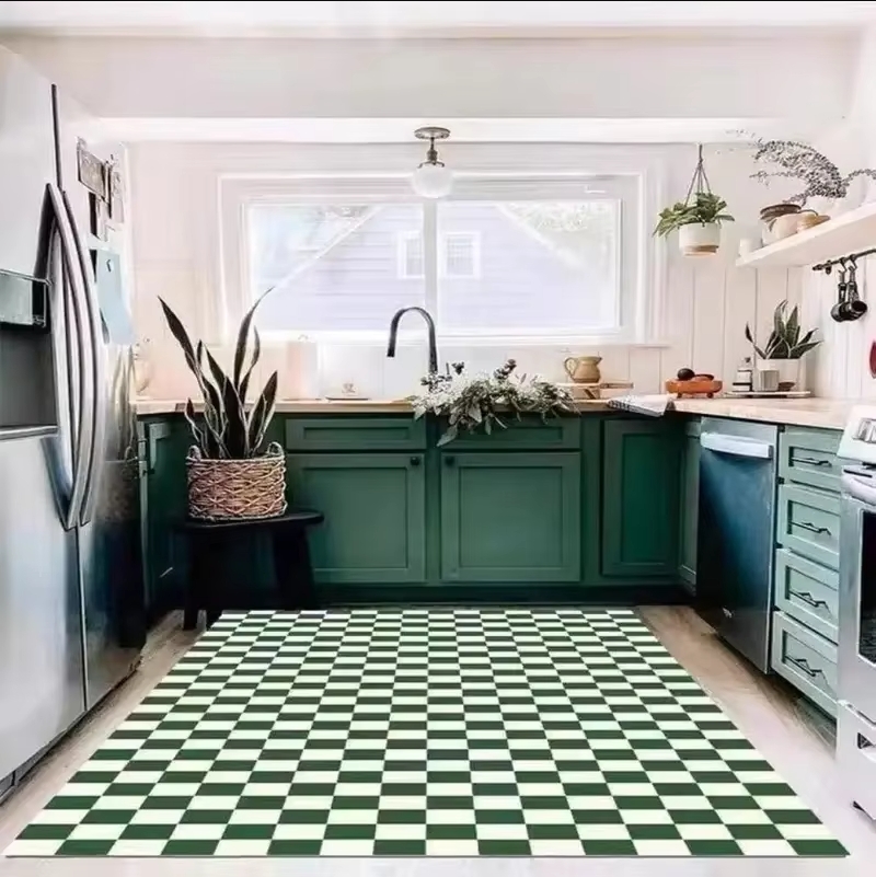 VIKAMA Checkerboard Carpet Liv - Home Textiles Plaid ulasan dan harga