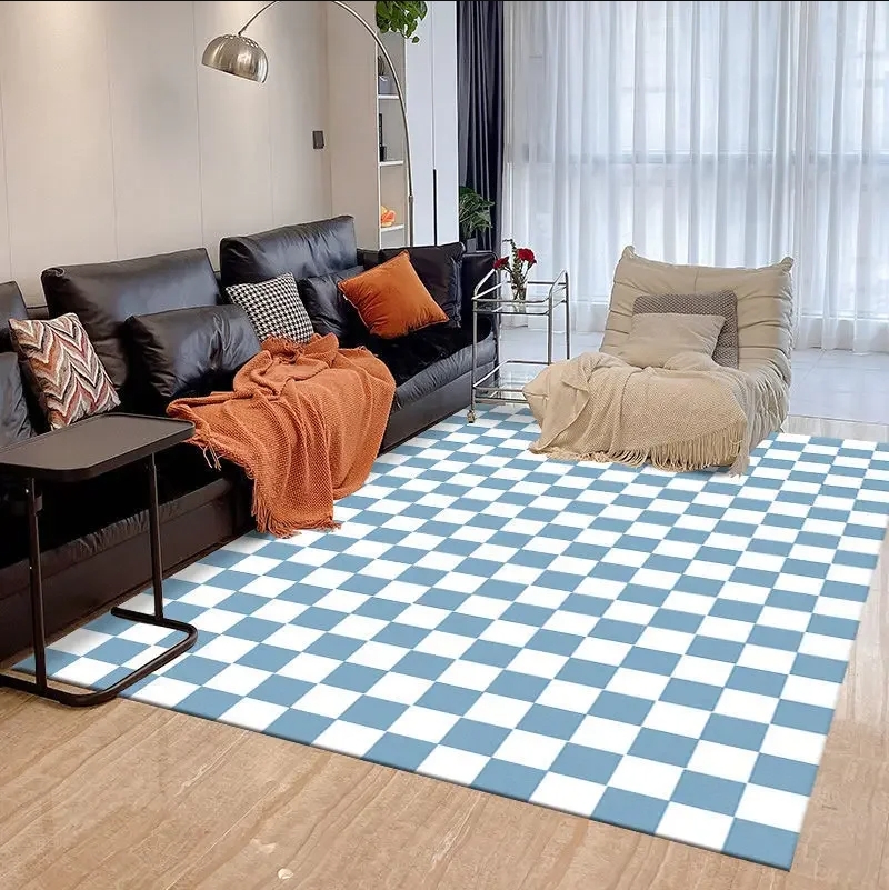 VIKAMA Checkerboard Carpet Liv - Home Textiles Plaid ulasan dan harga
