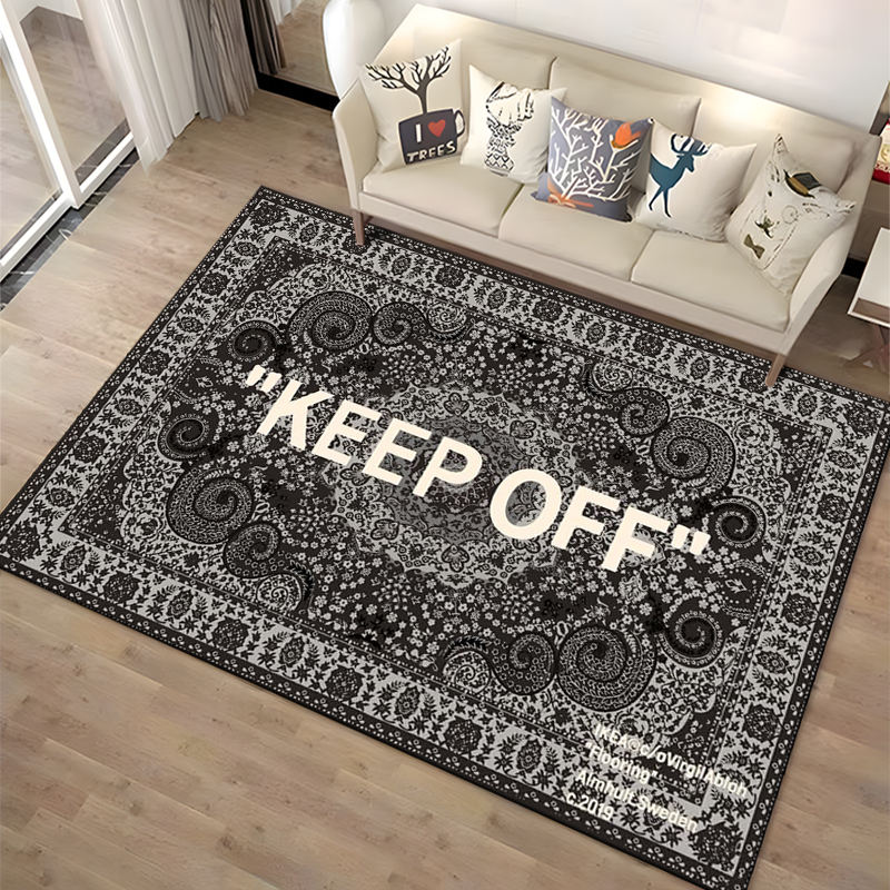 Keep Off Area Rugs 3D Printed  - Home Textiles Plaid ulasan dan harga