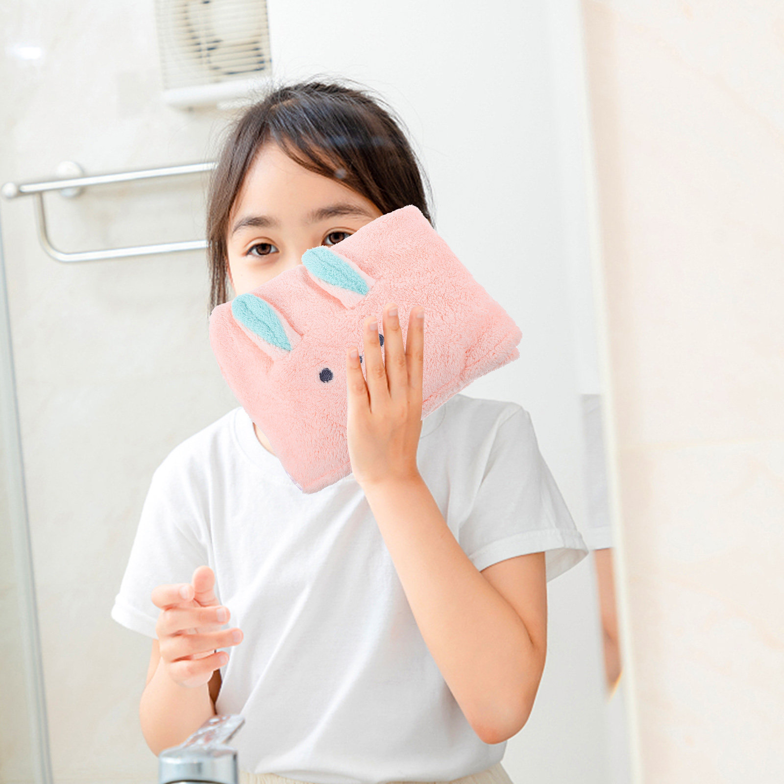3Pcs Coral Fleece Towels Soft  - Home Textiles Face Towel ulasan dan harga