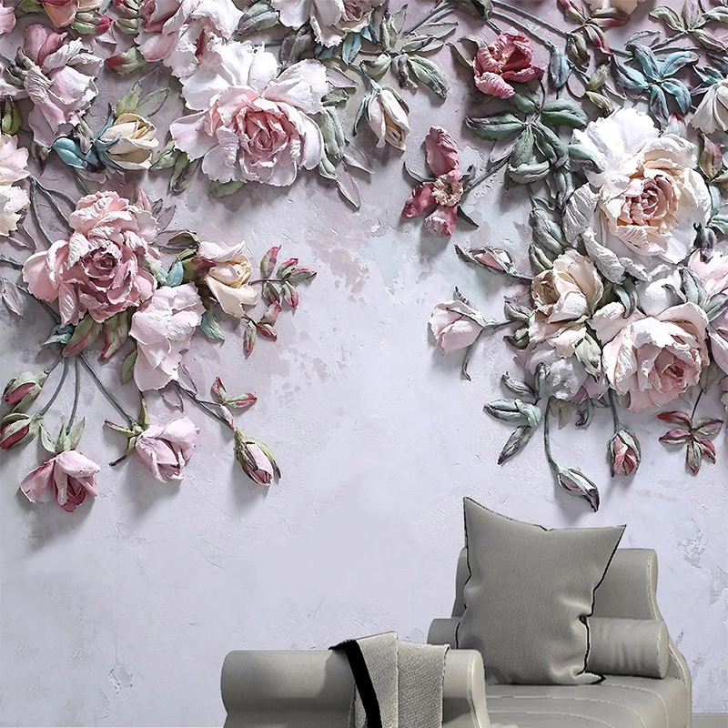 3D Wallpaper Modern Stereo Ros - Home Textiles Photos ulasan dan harga
