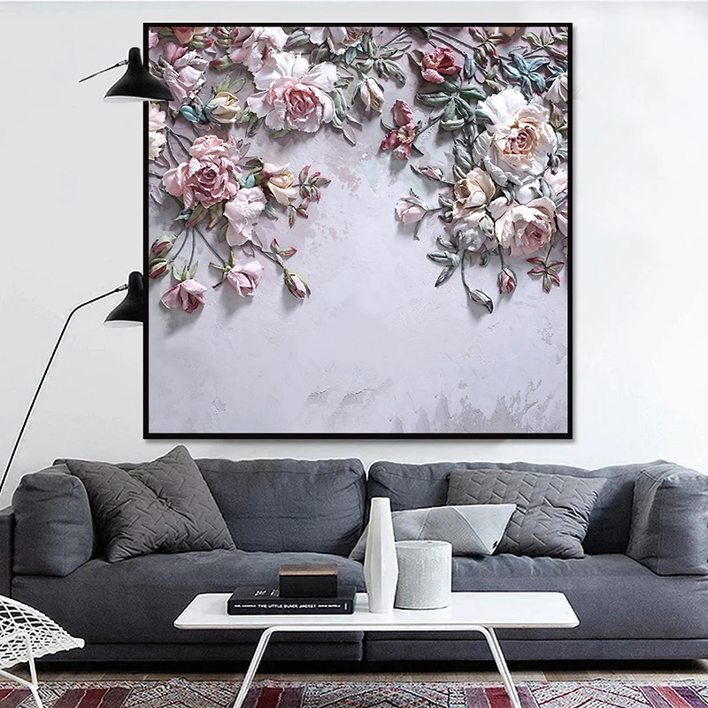3D Wallpaper Modern Stereo Ros - Home Textiles Photos ulasan dan harga
