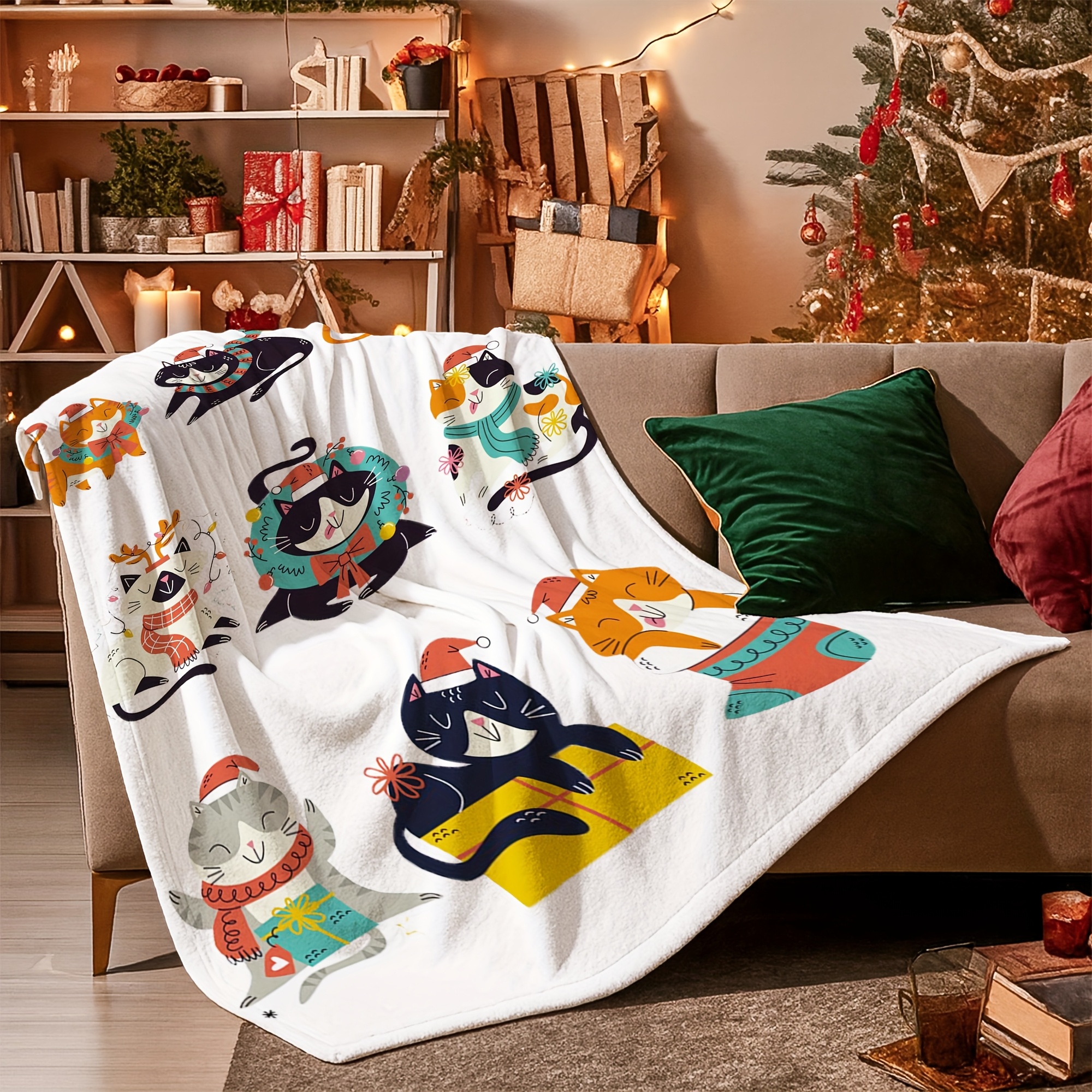Interesting cat face patterns  - Home Textiles Face Towel ulasan dan harga