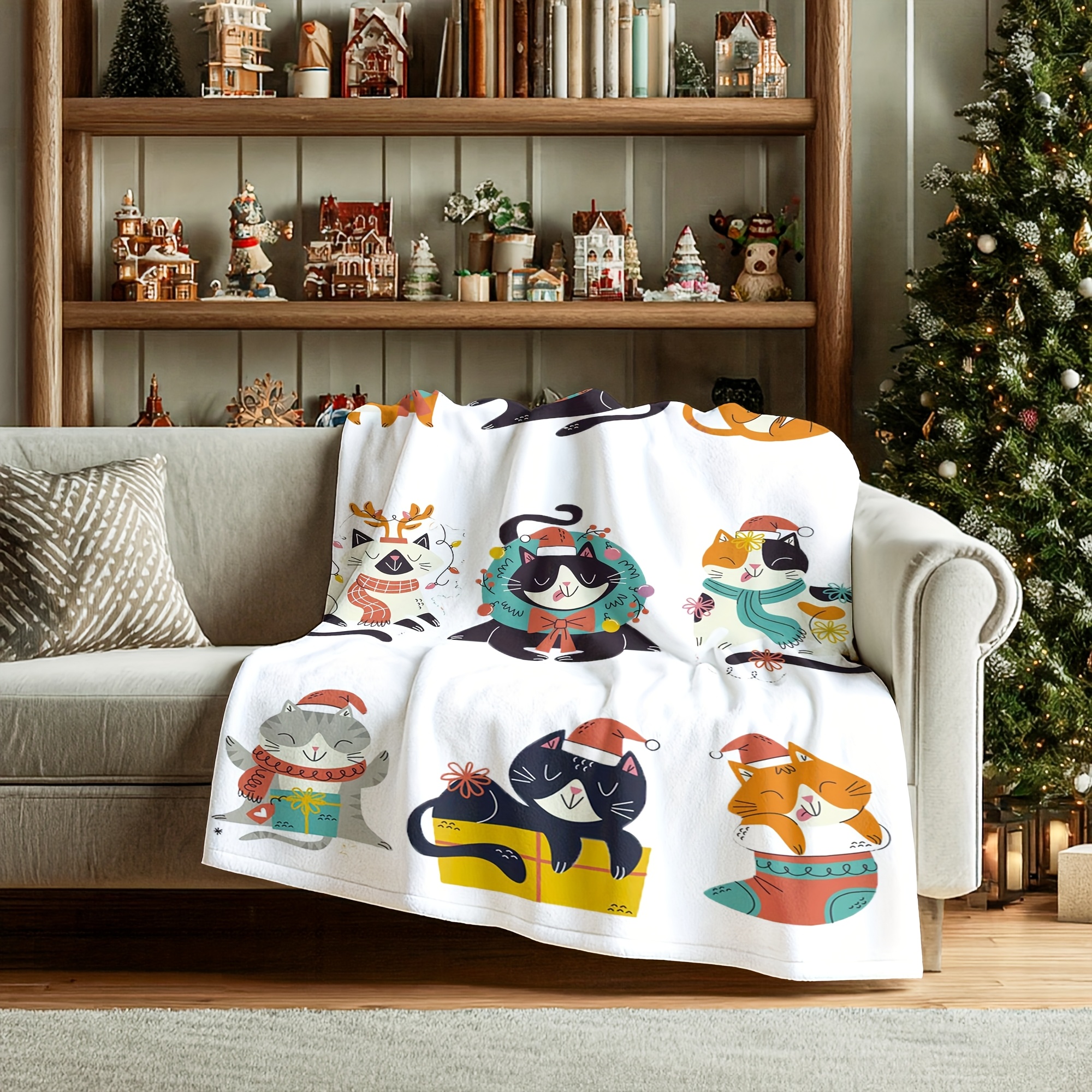 Interesting cat face patterns  - Home Textiles Face Towel ulasan dan harga