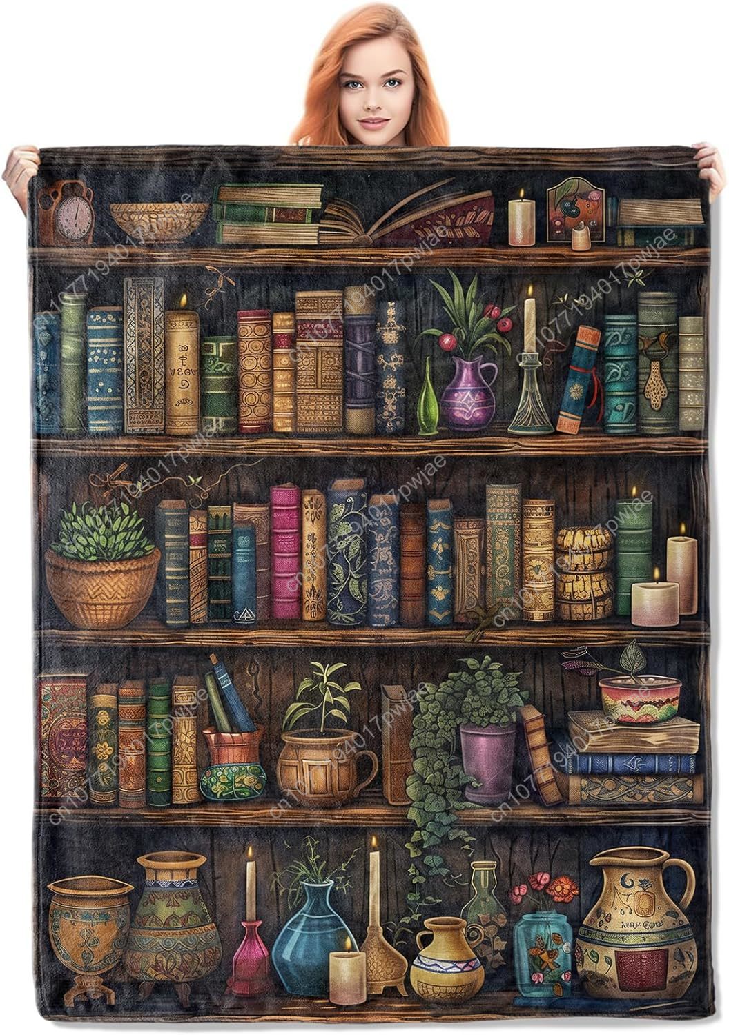 Vintage Bookshelf Blanket Read - Home Of Textiles ulasan dan harga