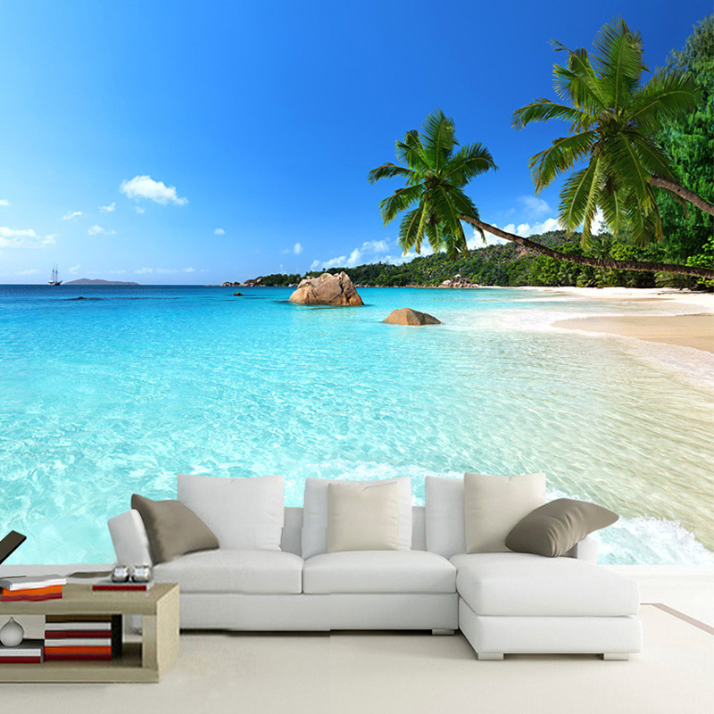 Modern Simple Seaside Landscap - Home Textiles Photos ulasan dan harga