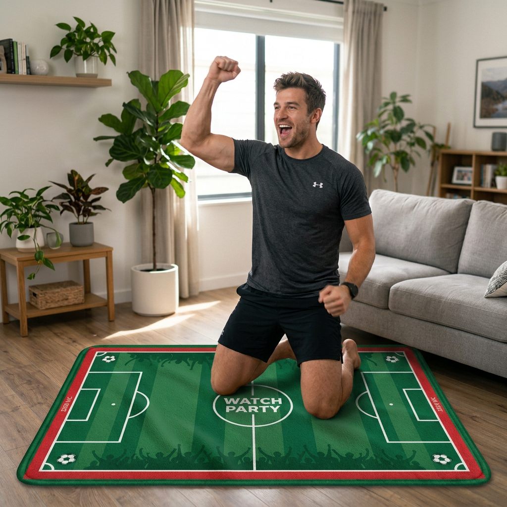 Football Field Pattern floor m - Textiles For Home ulasan dan harga