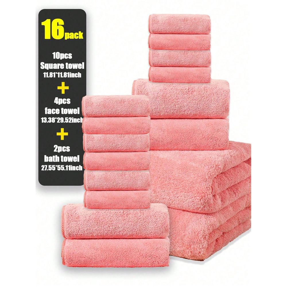 Coral Fleece Solid Color Towel - Home Textiles Face Towel ulasan dan harga