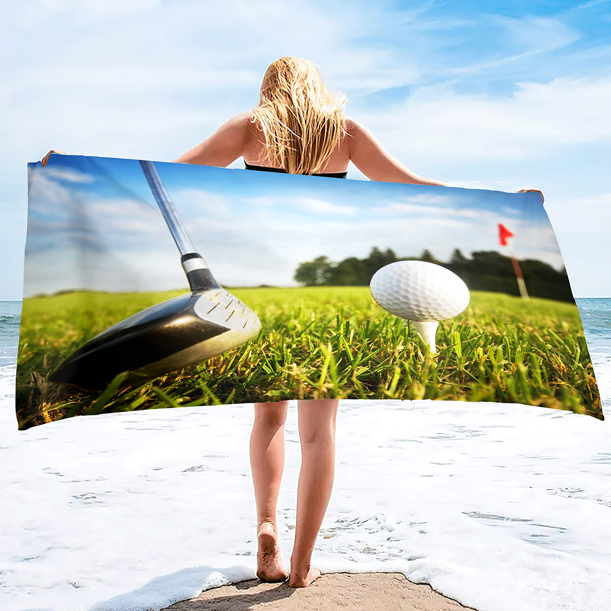 Sport Ball Golf Beach Towels,G - Home Textiles Face Towel ulasan dan harga