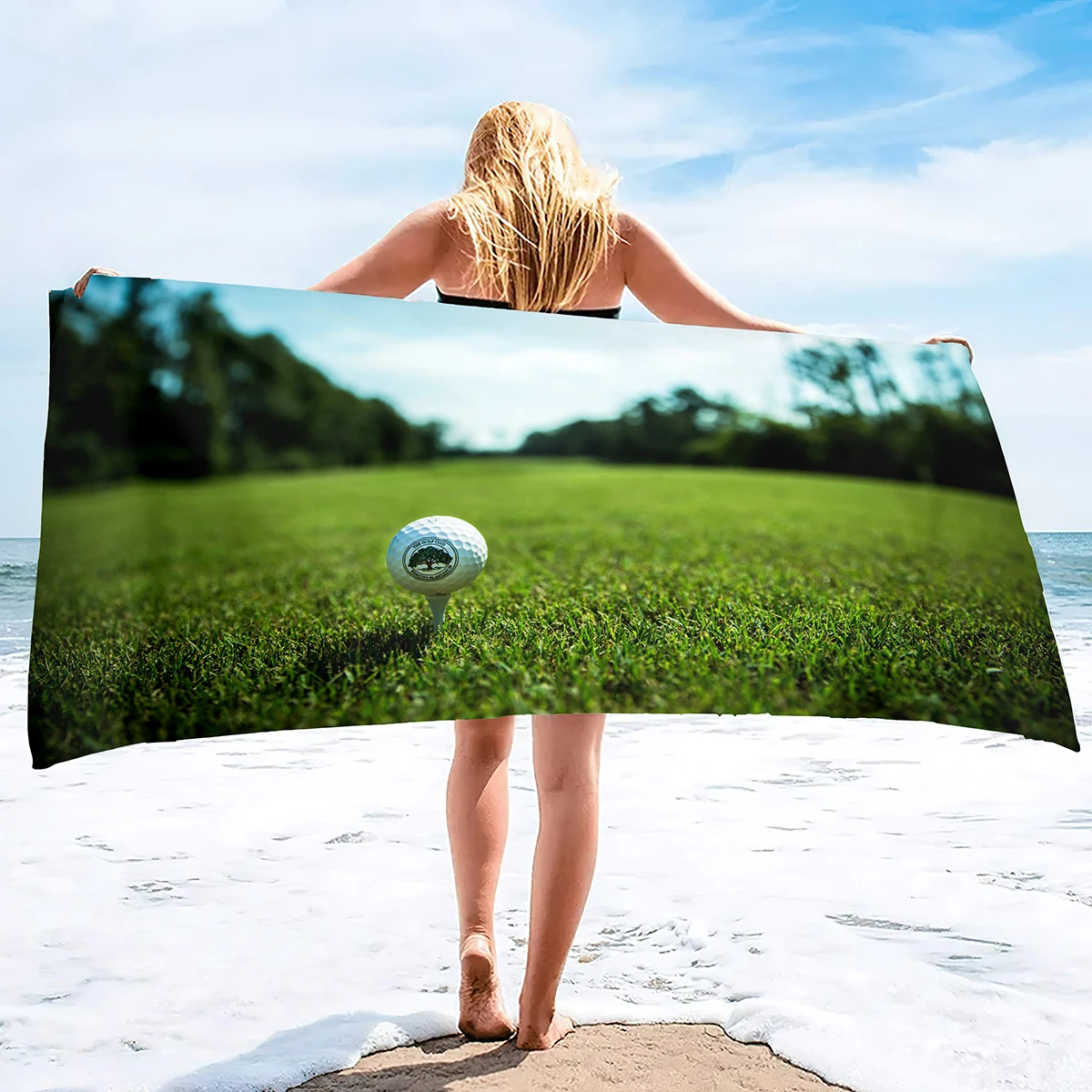 Sport Ball Golf Beach Towels,G - Home Textiles Face Towel ulasan dan harga