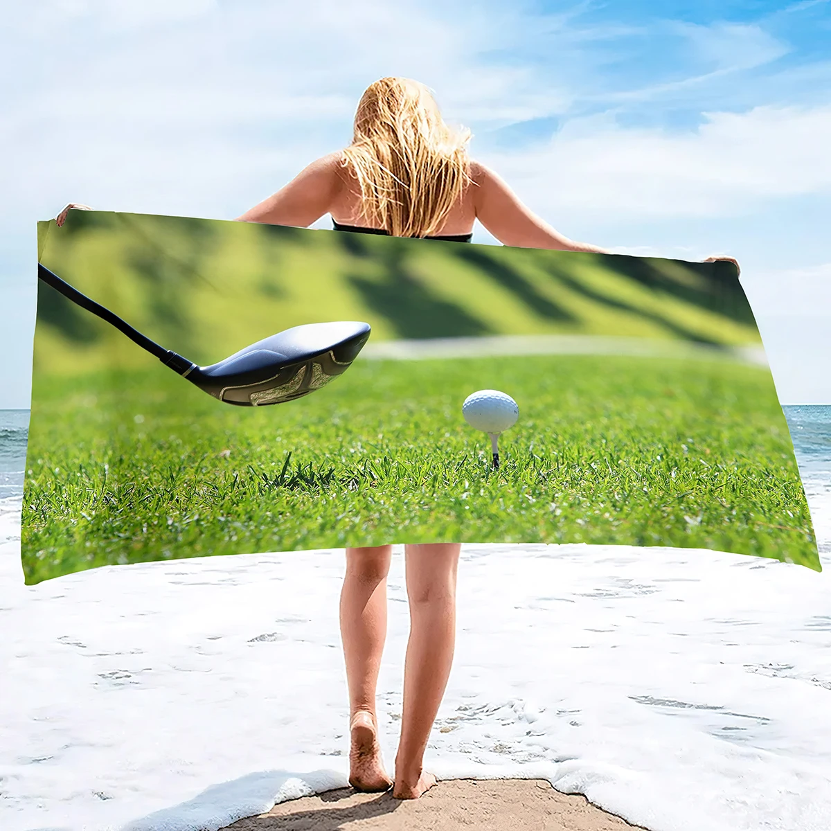 Sport Ball Golf Beach Towels,G - Home Textiles Face Towel ulasan dan harga