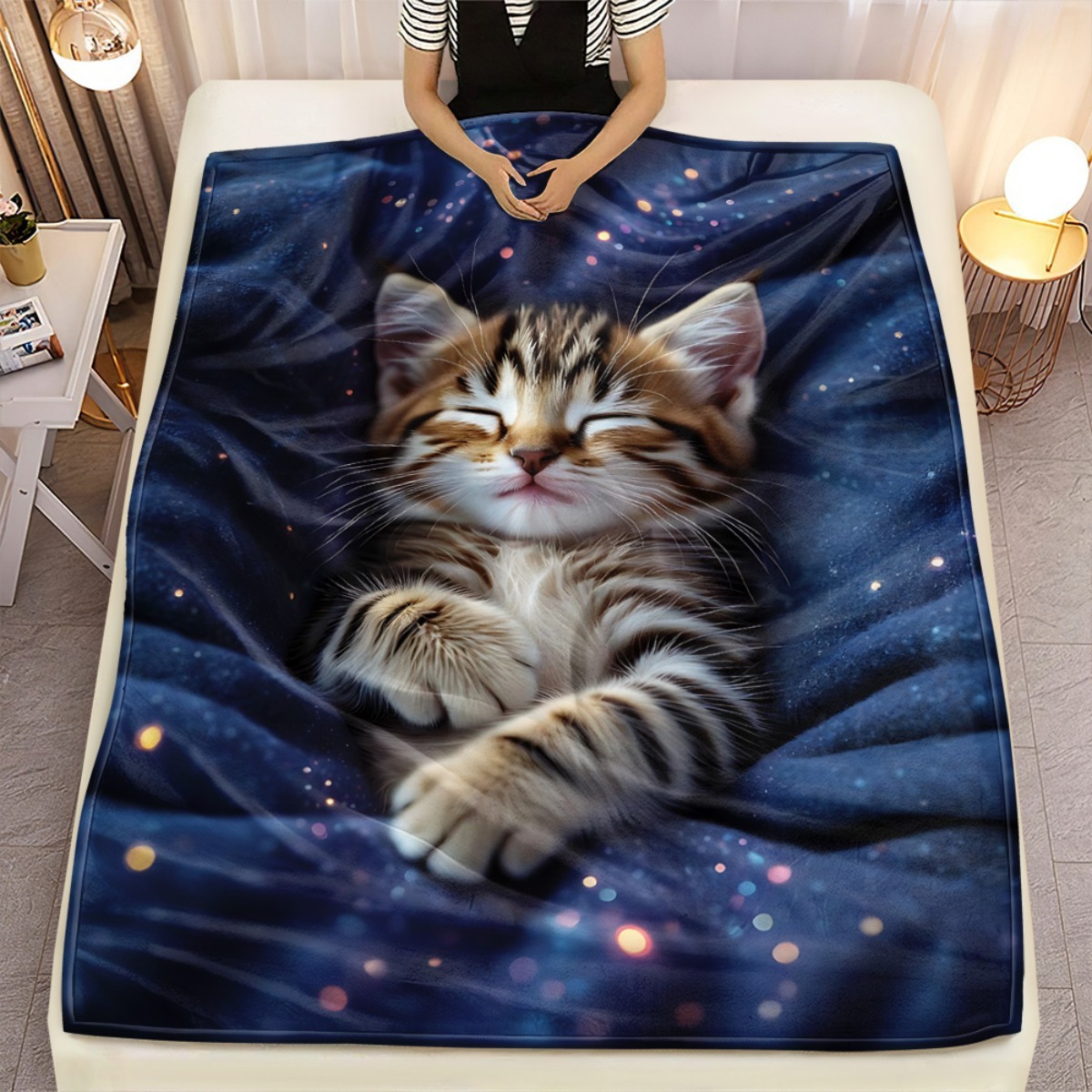 Soft Flannel Blanket Cute Slee - Galaxy Home Textiles ulasan dan harga