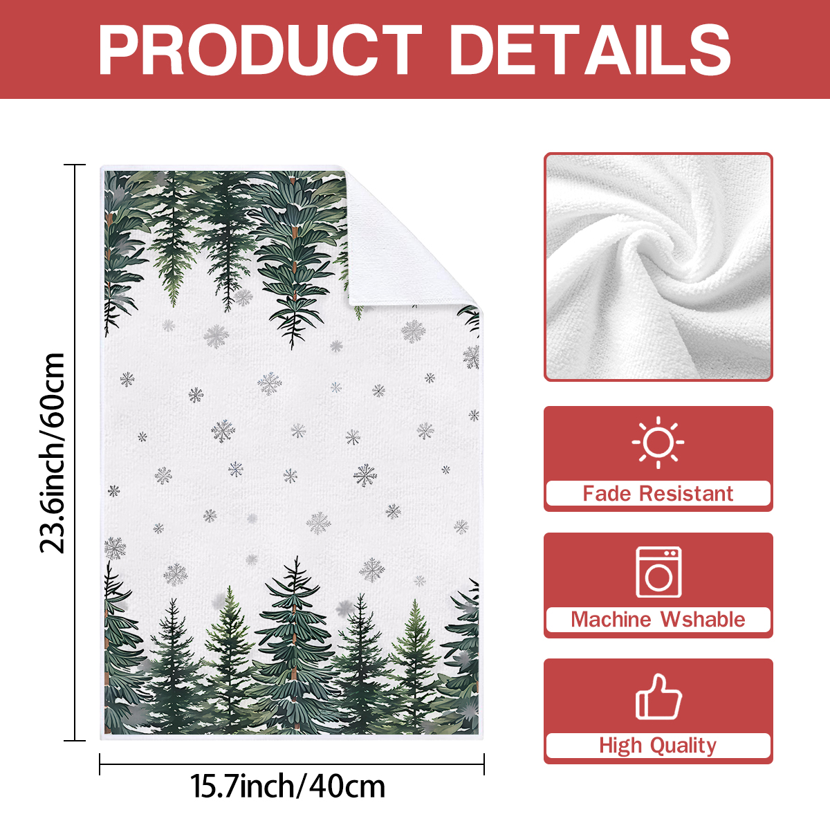 2/4/pcs Christmas Kitchen Towe - Home Textiles Face Towel ulasan dan harga