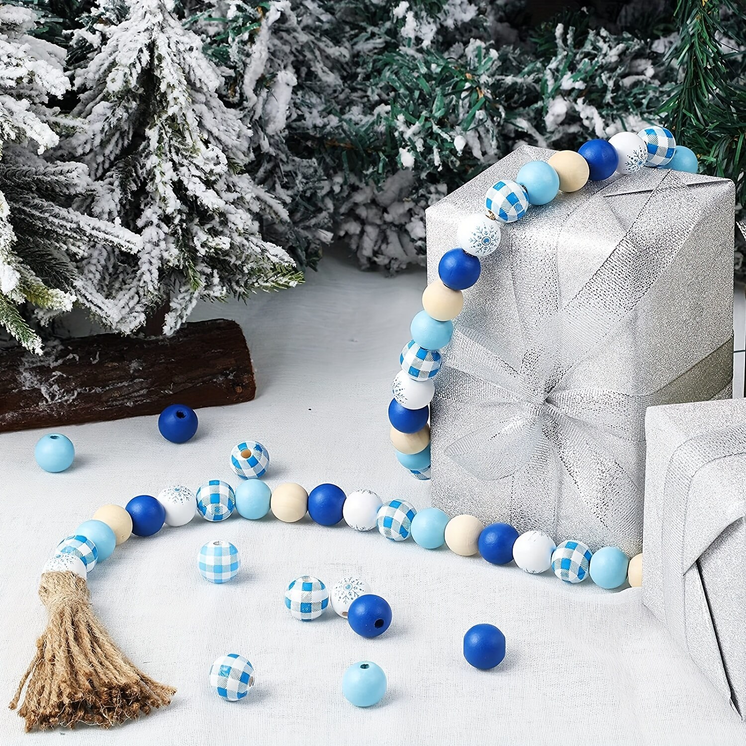 50pcs 16mm Snowflake Pattern W - Home Textiles Plaid ulasan dan harga