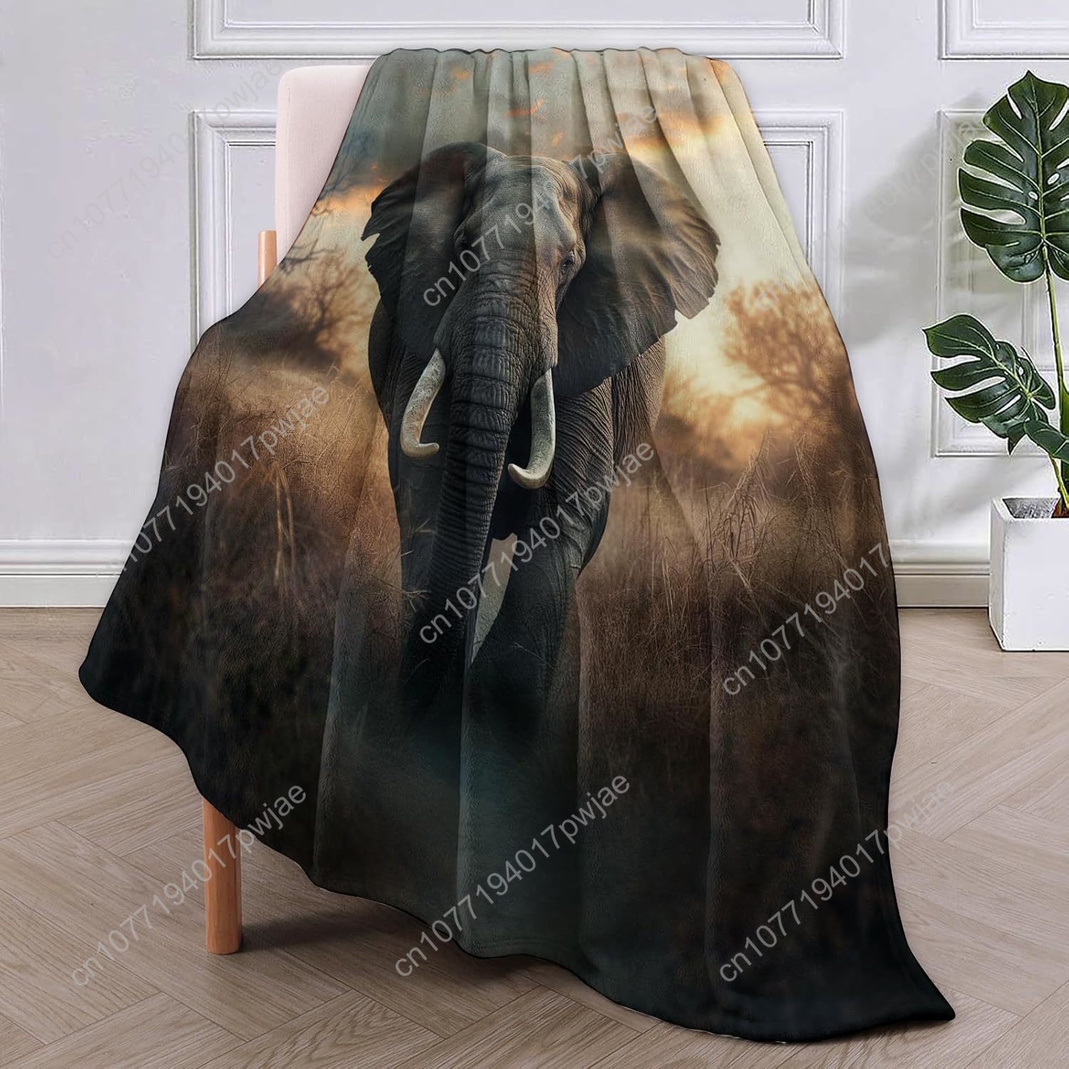 Elephant Fleece Blanket, Reali - Home Of Textiles ulasan dan harga