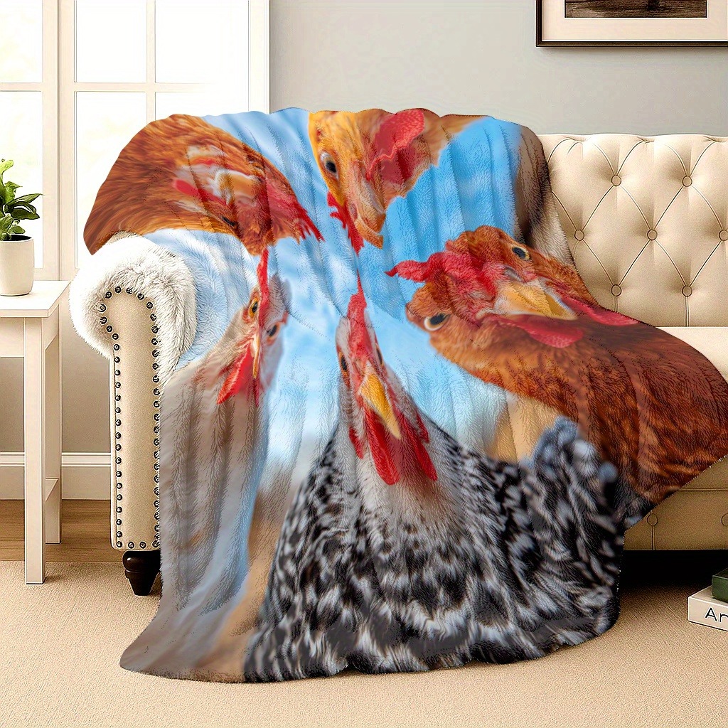 Funny 3D Chicken Face Flannel  - Home Textiles Face Towel ulasan dan harga