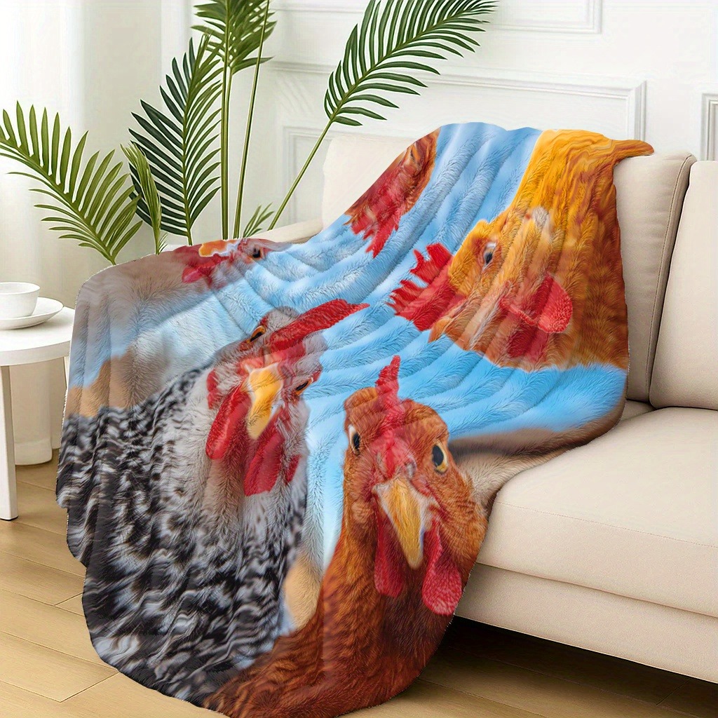 Funny 3D Chicken Face Flannel  - Home Textiles Face Towel ulasan dan harga