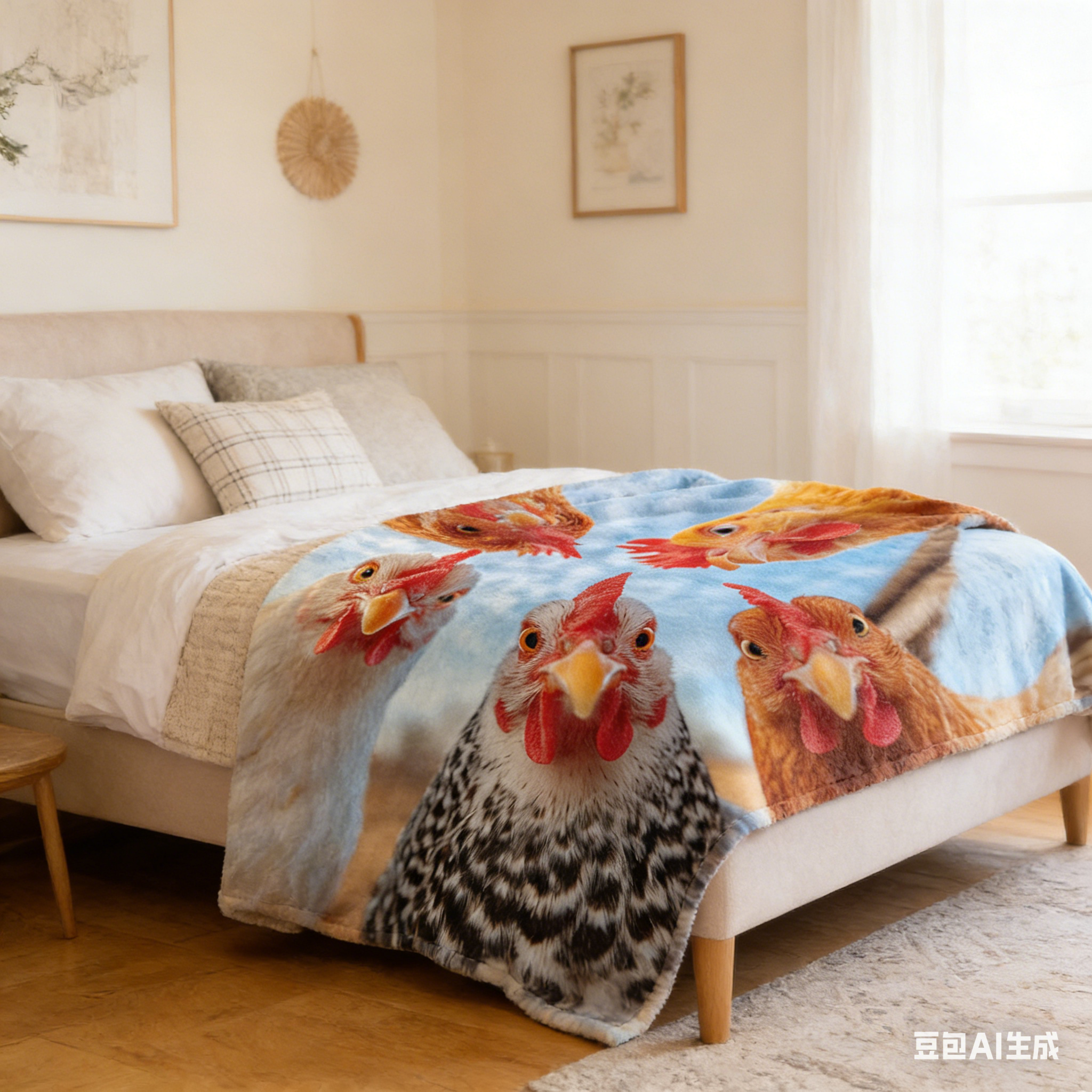Funny 3D Chicken Face Flannel  - Home Textiles Face Towel ulasan dan harga