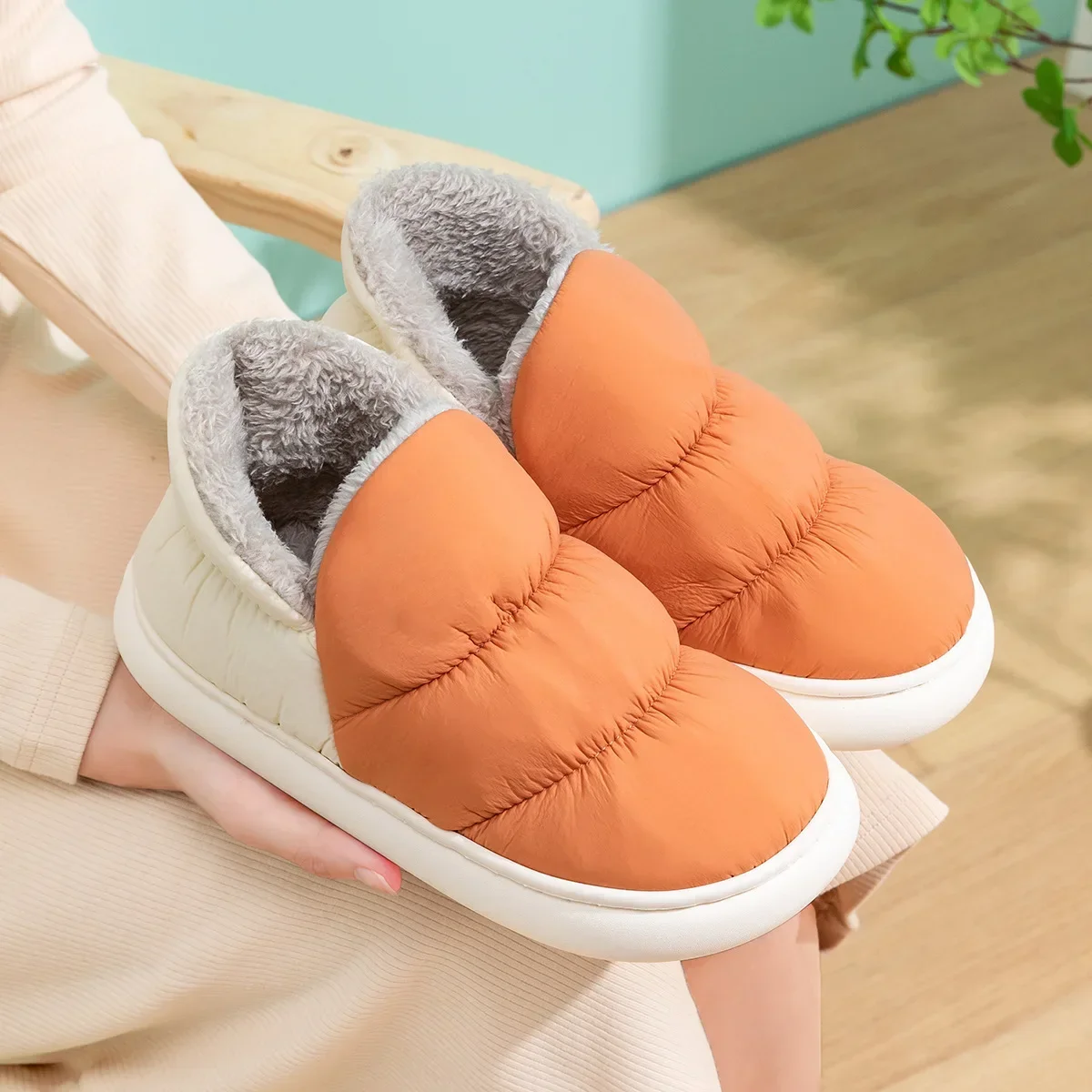 Women Men Slippers Winter Down - Textiles For Home ulasan dan harga