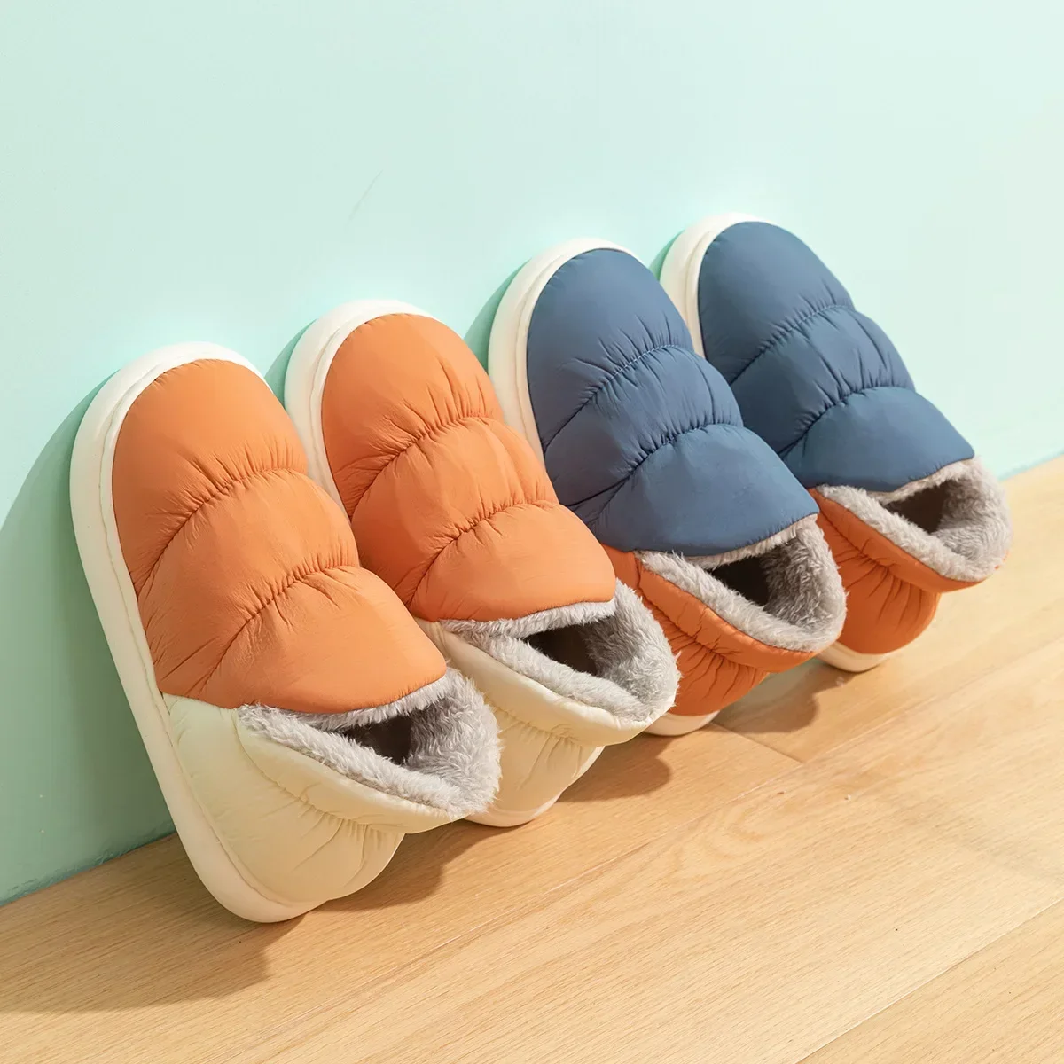 Women Men Slippers Winter Down - Textiles For Home ulasan dan harga