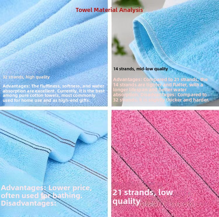 Extra Thi Pure Cotton Bath Tow - Home Textiles Face Towel ulasan dan harga