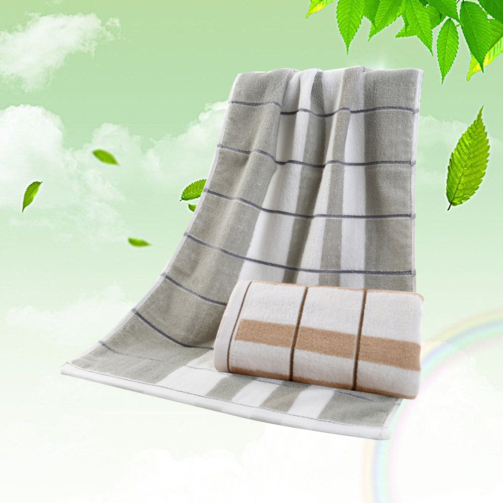 2Pcs Cotton Hand Towels Long A - Home Textiles Face Towel ulasan dan harga