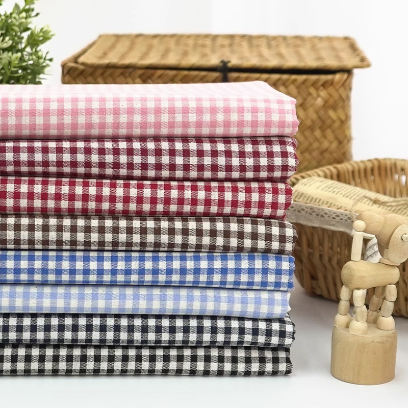 145x50cm Pure Cotton Plaid Fab - Home Textiles Plaid ulasan dan harga