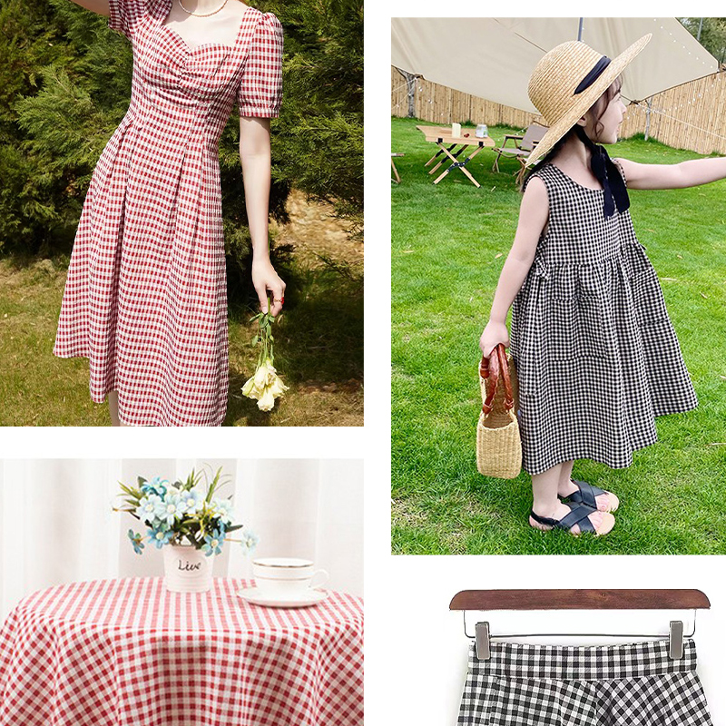 145x50cm Pure Cotton Plaid Fab - Home Textiles Plaid ulasan dan harga