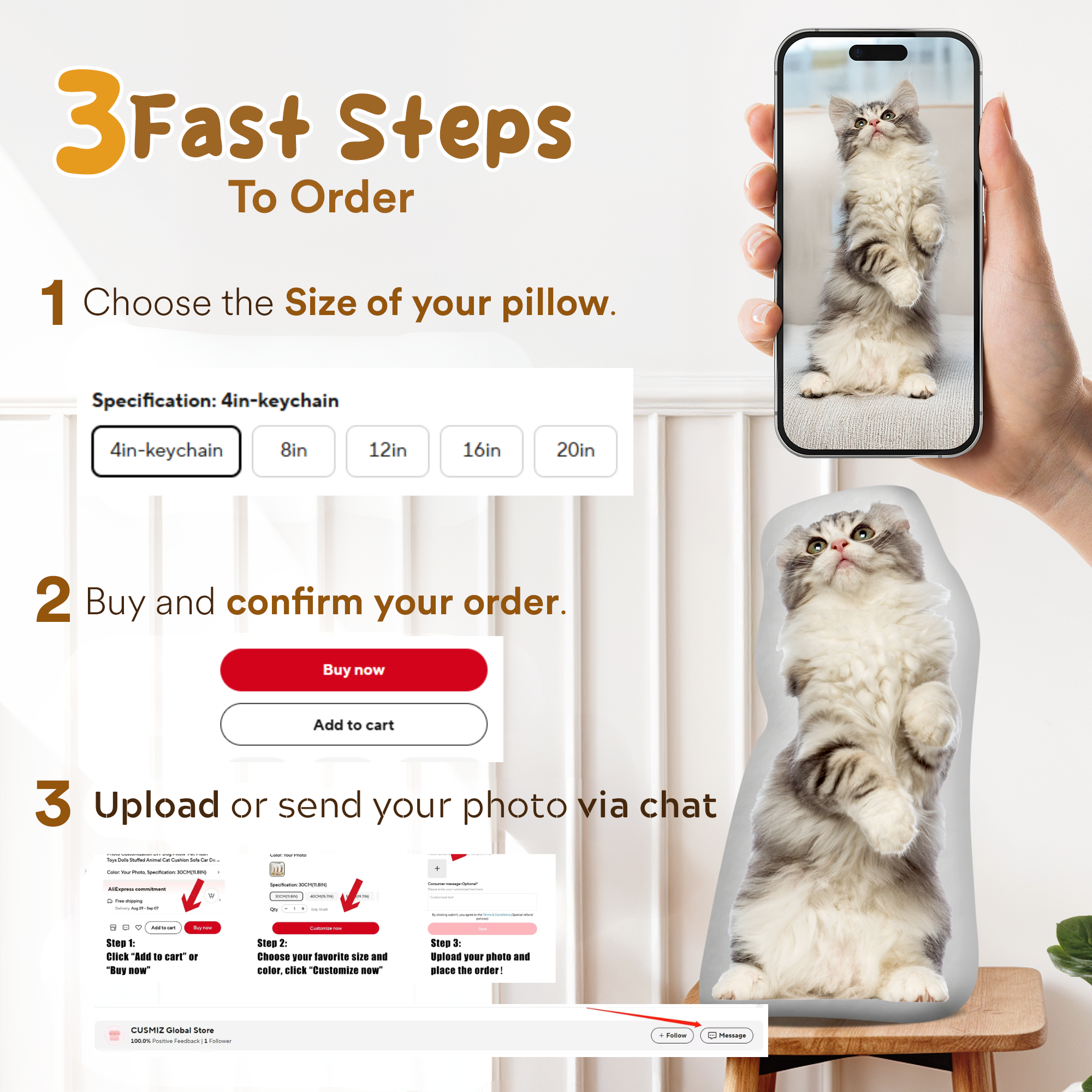 Custom Pets Cushion Personaliz - Home Textiles Photos ulasan dan harga