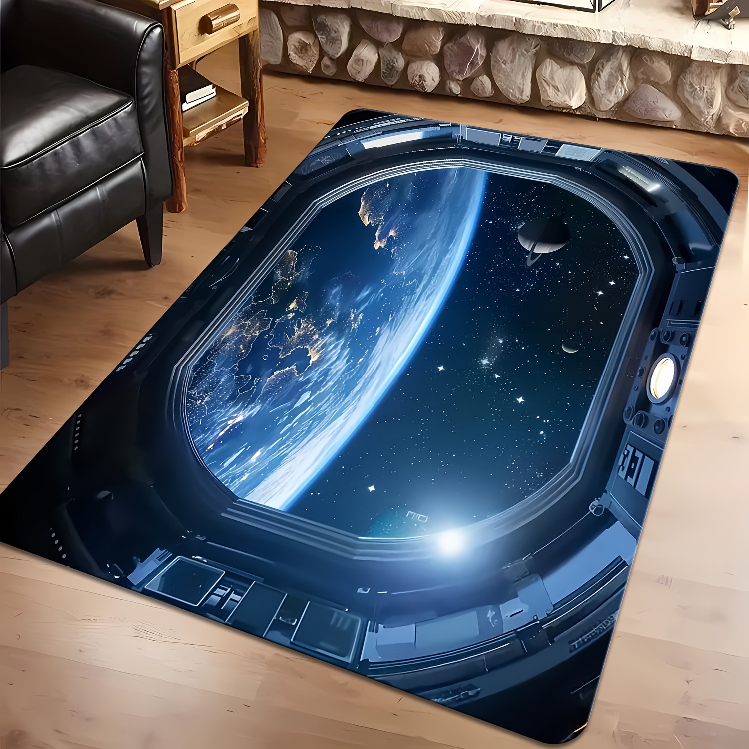 Space Capsule Galaxy View Door - Galaxy Home Textiles ulasan dan harga