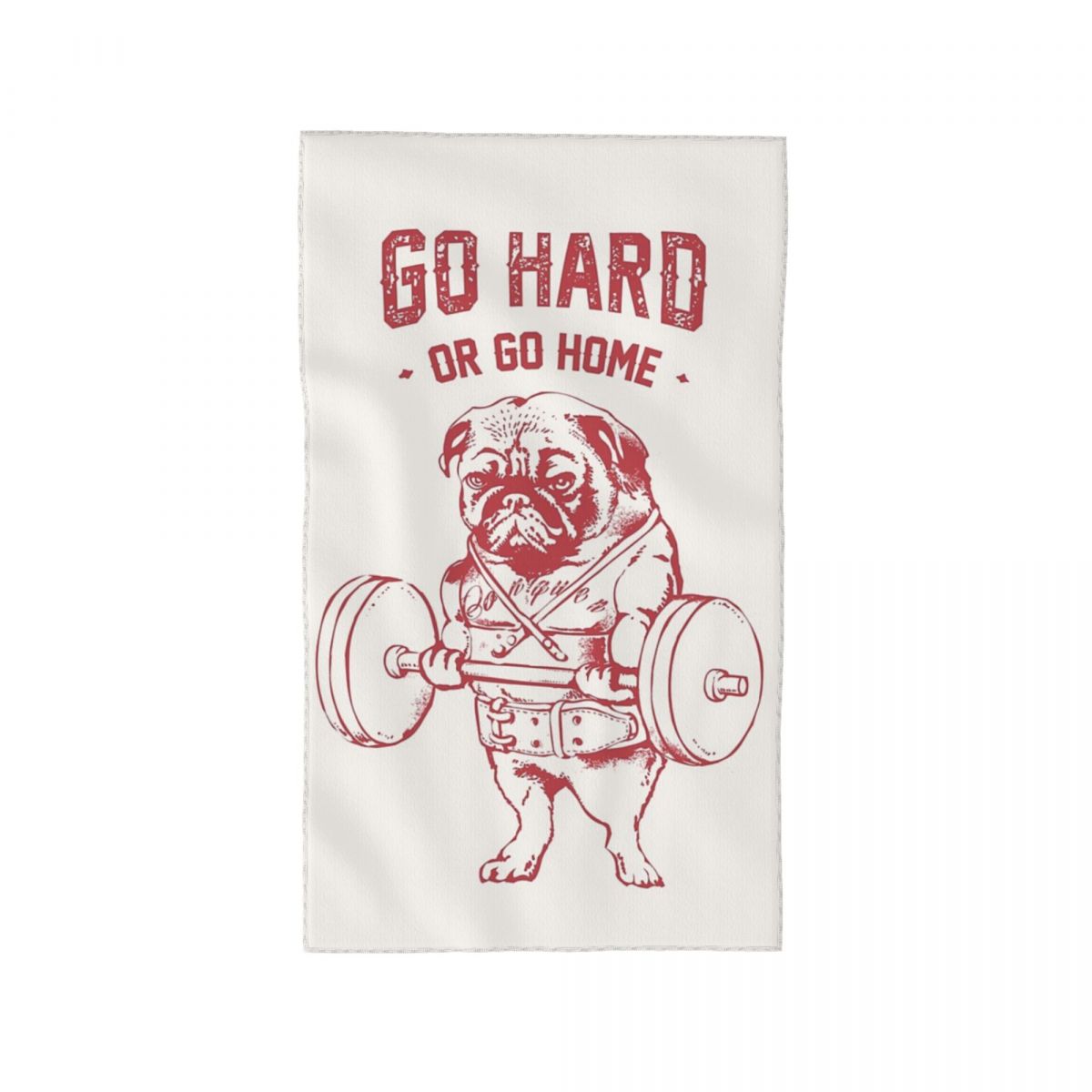 Custom Go Hard Or Go Home Pug  - Home Textiles Face Towel ulasan dan harga