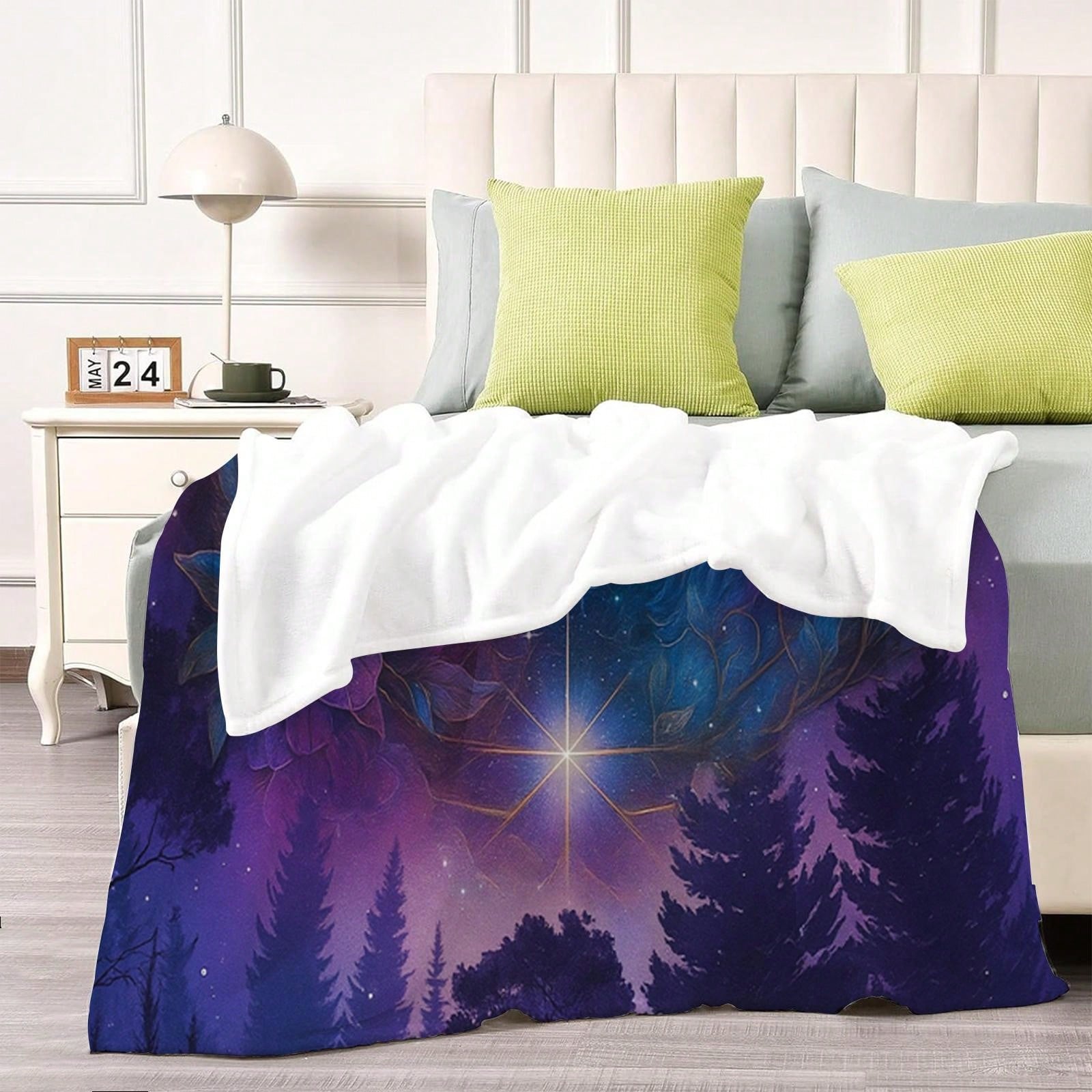 Galaxy Wolf Pattern Flannel pr - Galaxy Home Textiles ulasan dan harga