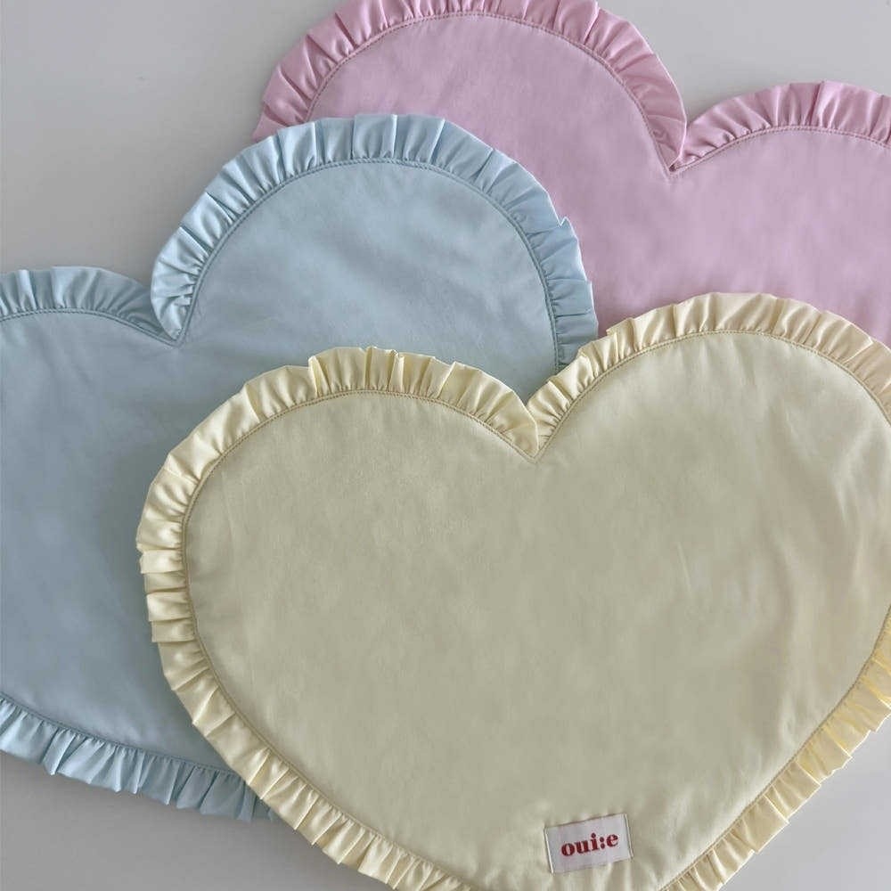 New Heart-shaped Placemats Din - Home Textiles Plaid ulasan dan harga