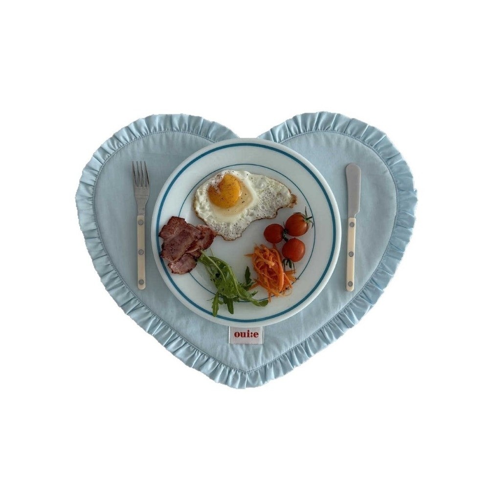 New Heart-shaped Placemats Din - Home Textiles Plaid ulasan dan harga